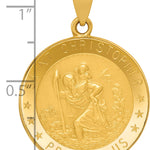14k Saint Christopher Medal Hollow Pendant