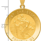 14k Saint Christopher Medal Hollow Pendant