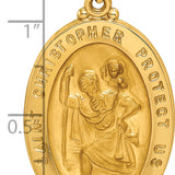 14k Saint Christopher Medal Hollow Pendant