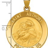 14k Saint Anthony Medal Hollow Pendant