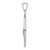 14k White Gold Saint Jude Medal Pendant