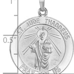 14k White Gold Saint Jude Medal Pendant