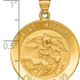 14k Saint Michael Medal Hollow Pendant