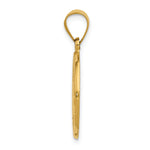 14k Guardian Angel Medal Hollow Pendant