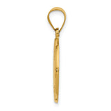 14k Guardian Angel Medal Hollow Pendant