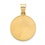 14k Guardian Angel Medal Hollow Pendant