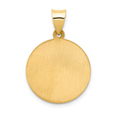 14k Guardian Angel Medal Hollow Pendant