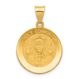 14k Holy Communion Medal Hollow Pendant