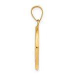 14k Confirmation Medal Hollow Round Pendant