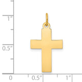 14k Polished Cross Pendant
