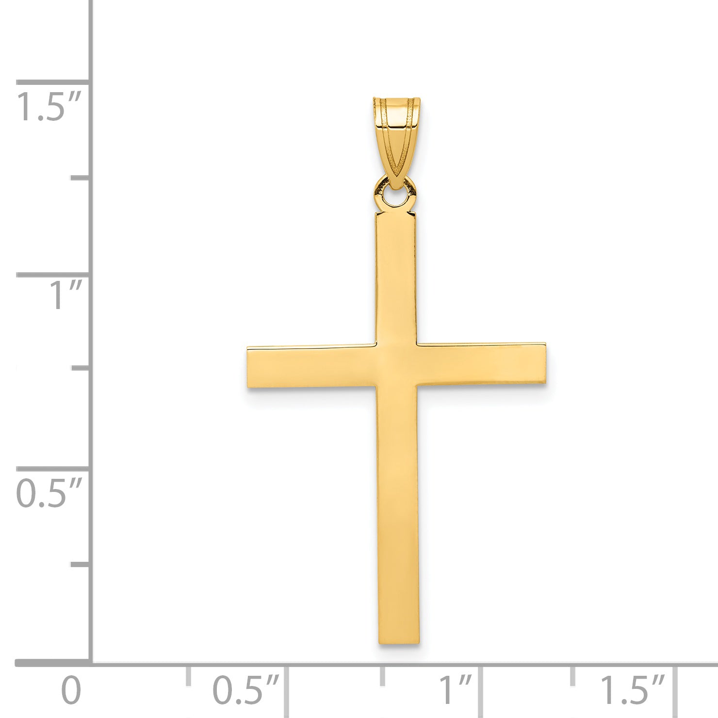 14k Engravable Cross Charm