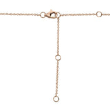 0.21CT 14K R/G DIAMOND PAVE HEART NECKLACE