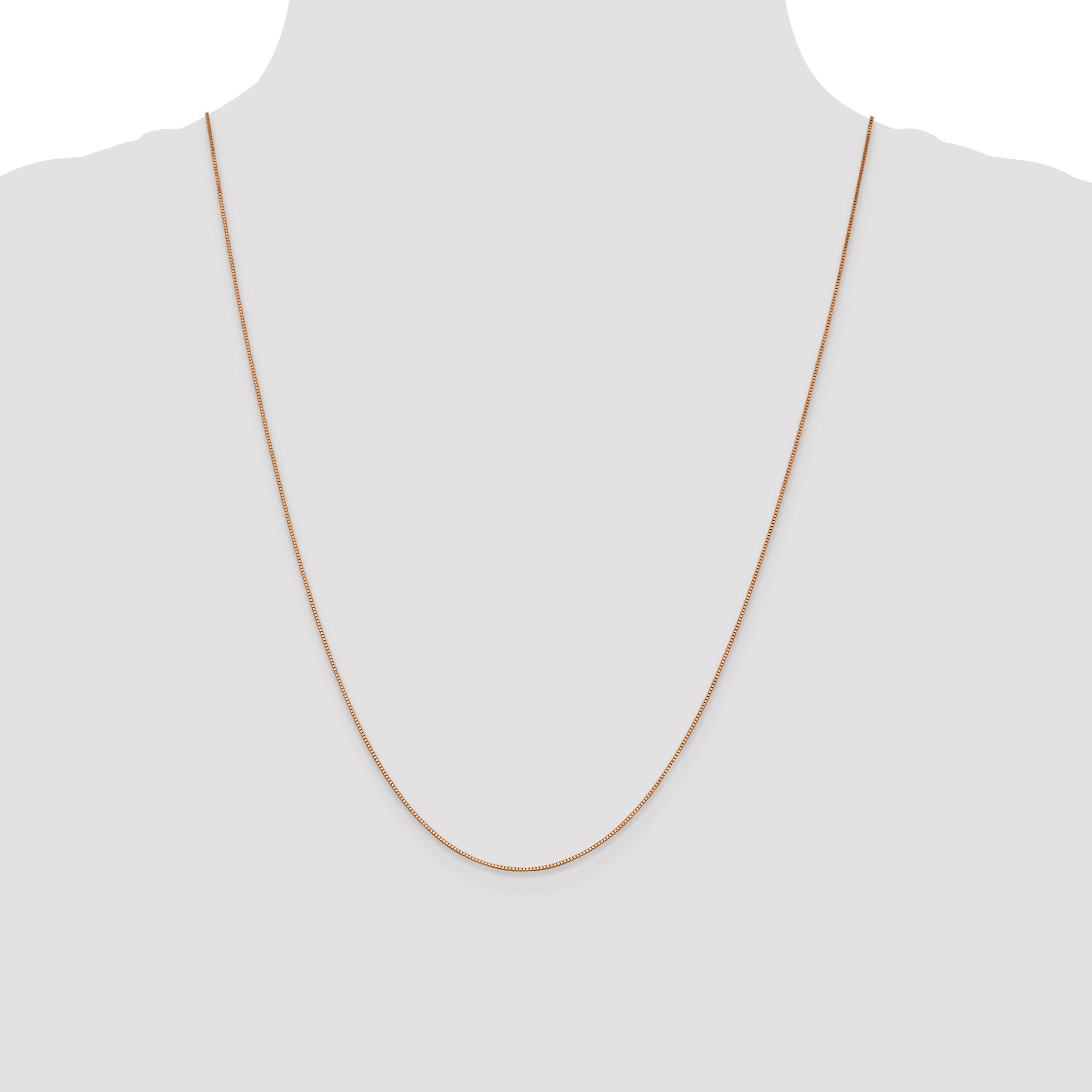 14k Rose Gold .70mm Box Chain