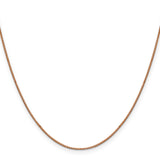 14k Rose Gold .9mm Box Chain