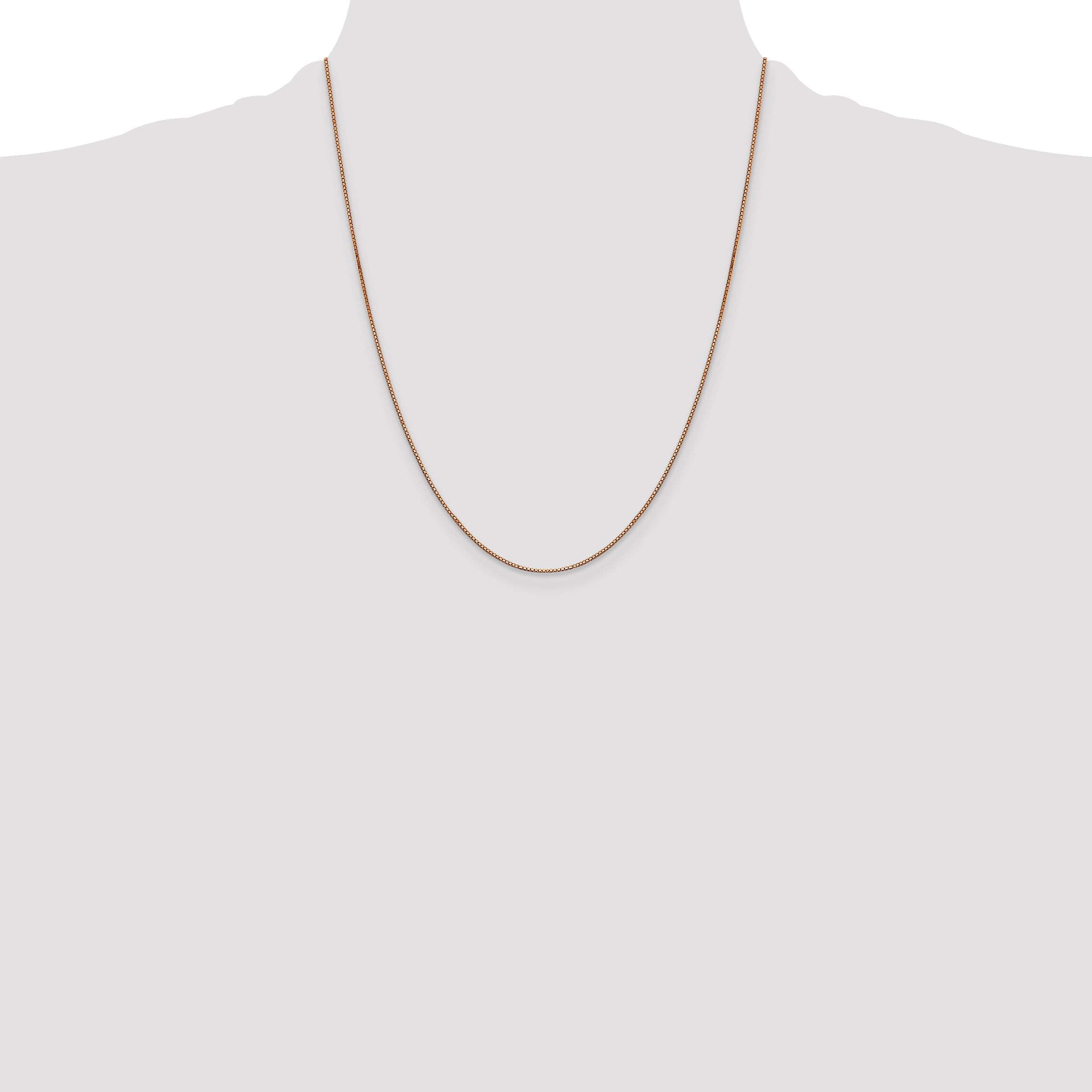 14k Rose Gold .9mm Box Chain
