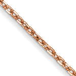 14k Rose Gold 1.0mm D/C Cable Chain