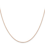 14k Rose Gold 1.0mm D/C Cable Chain