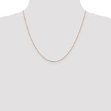 14k Rose Gold 1.0mm D/C Cable Chain