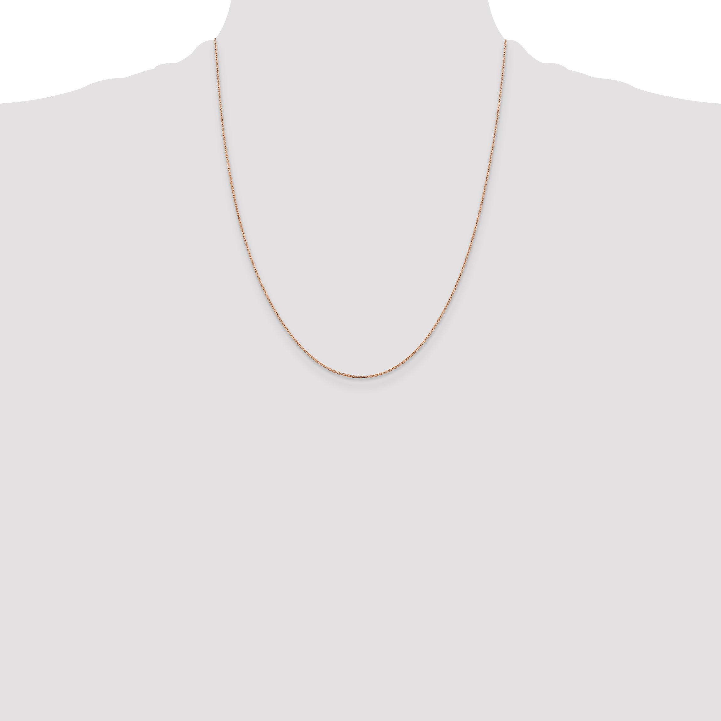 14k Rose Gold 1.0mm D/C Cable Chain