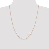 14k Rose Gold 1.0mm D/C Cable Chain