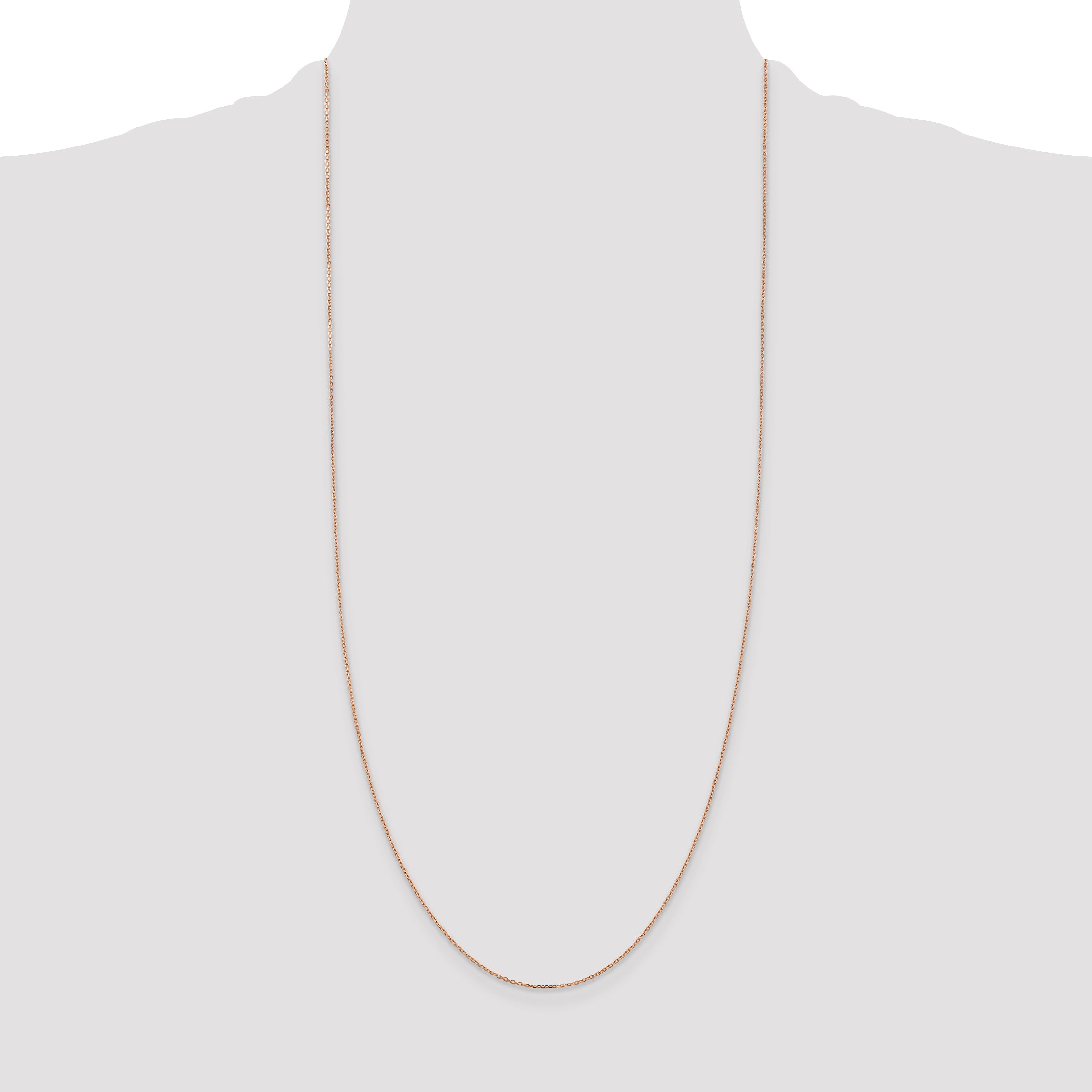 14k Rose Gold 1.0mm D/C Cable Chain