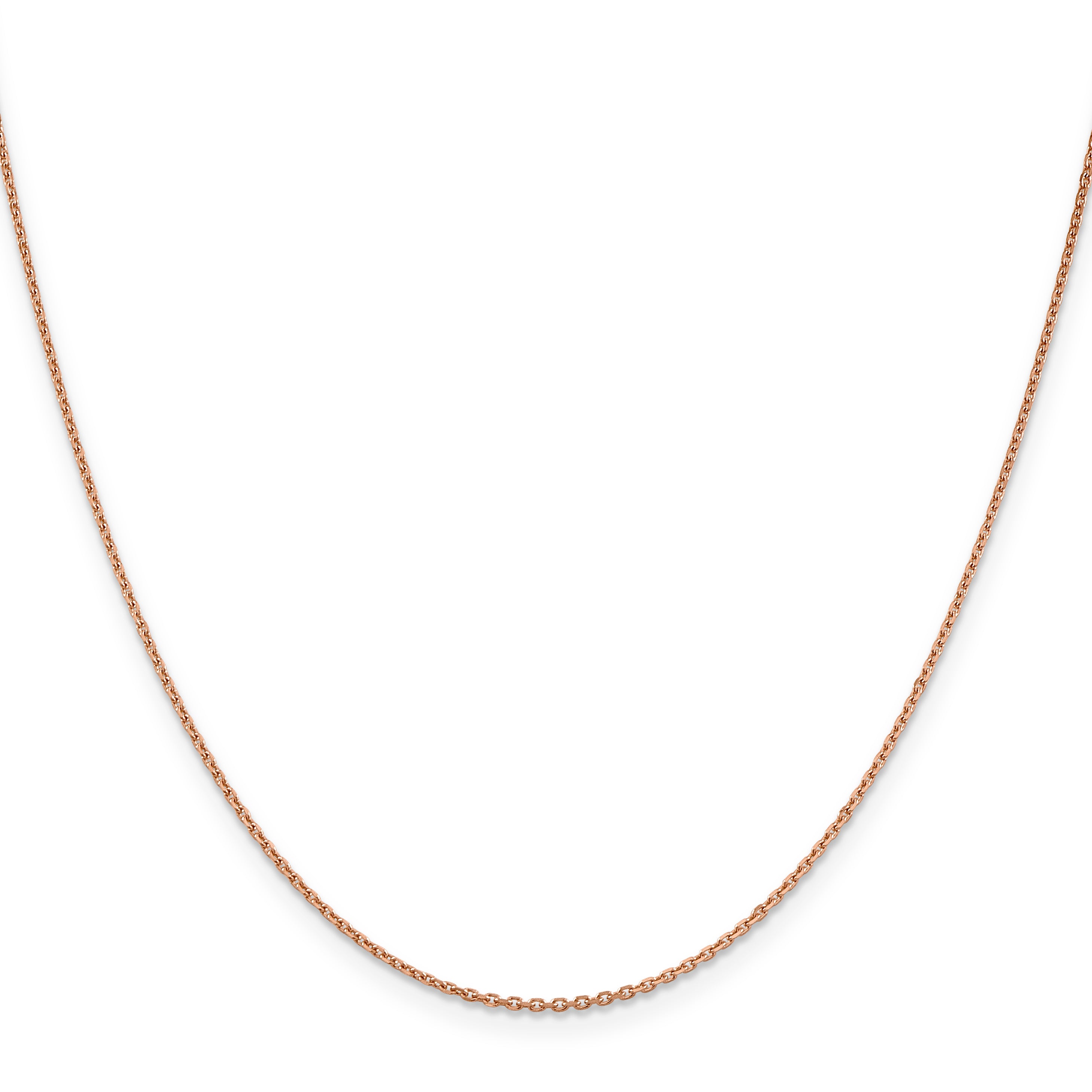 14k Rose Gold 1.4mm D/C Cable Chain