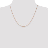 14k Rose Gold 1.4mm D/C Cable Chain
