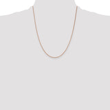 14k Rose Gold 1.4mm D/C Cable Chain