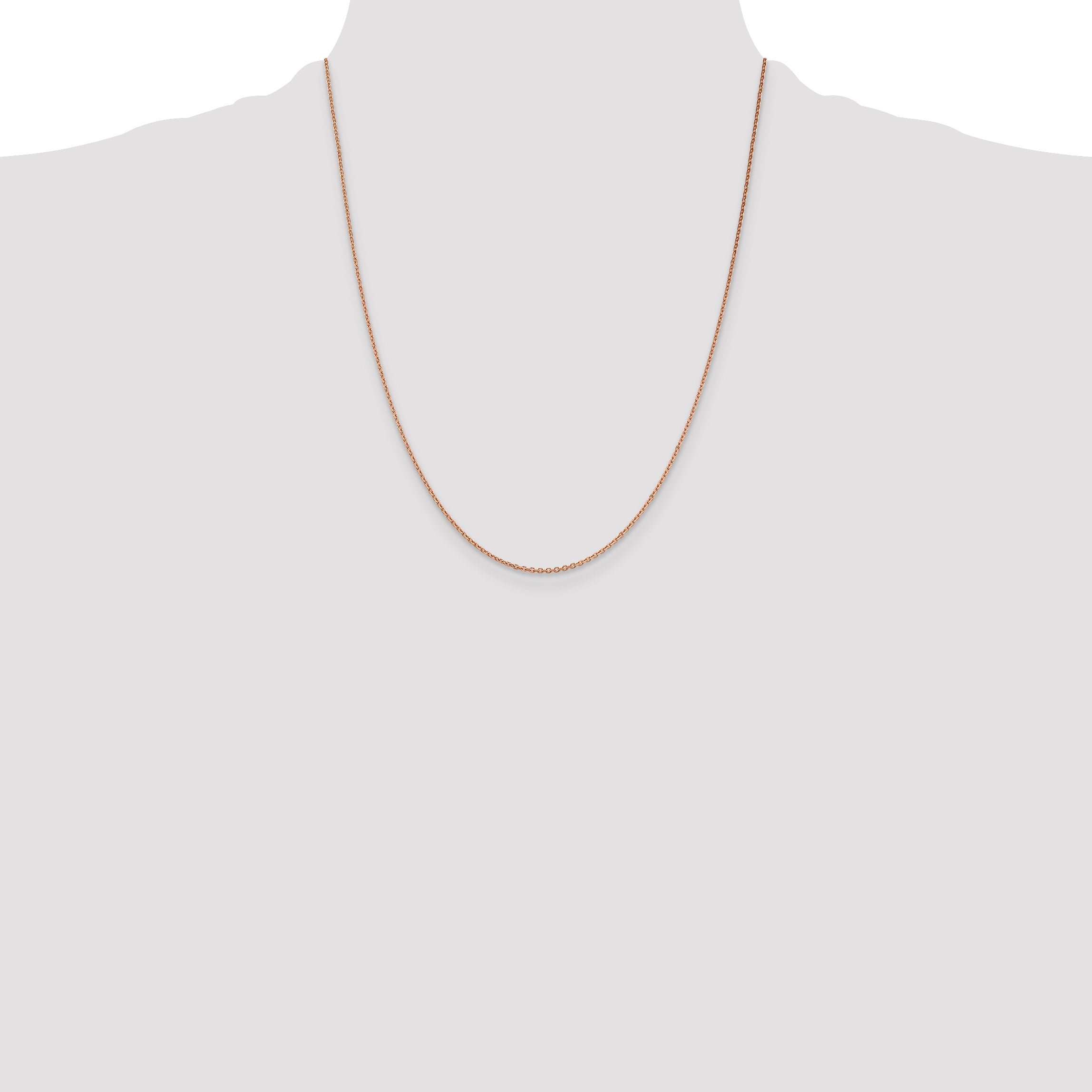 14k Rose Gold 1.4mm D/C Cable Chain