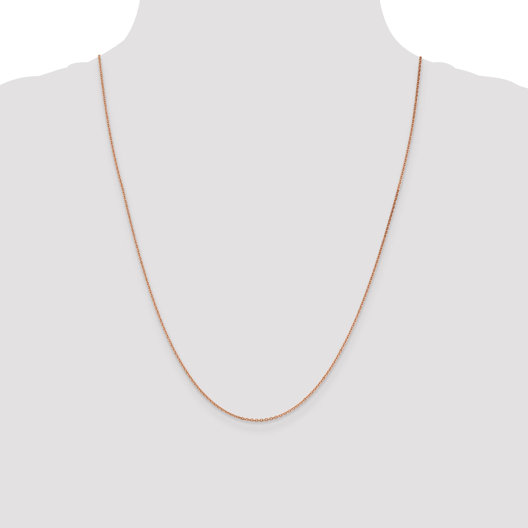 14k Rose Gold 1.4mm D/C Cable Chain