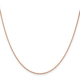 14k Rose Gold 1.4mm D/C Cable Chain