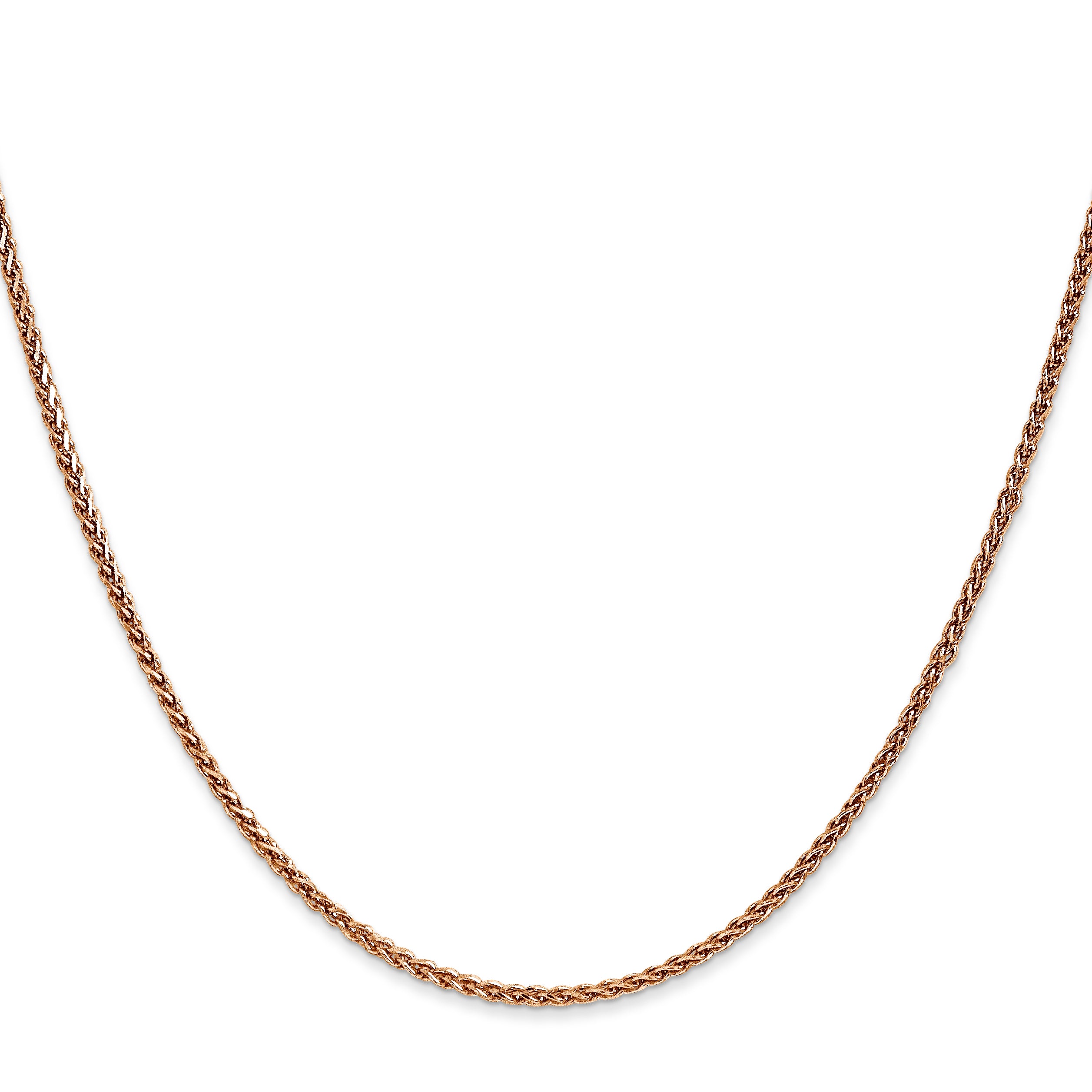14k Rose Gold 1.7mm D/C Spiga Chain