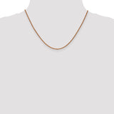 14k Rose Gold 1.7mm D/C Spiga Chain
