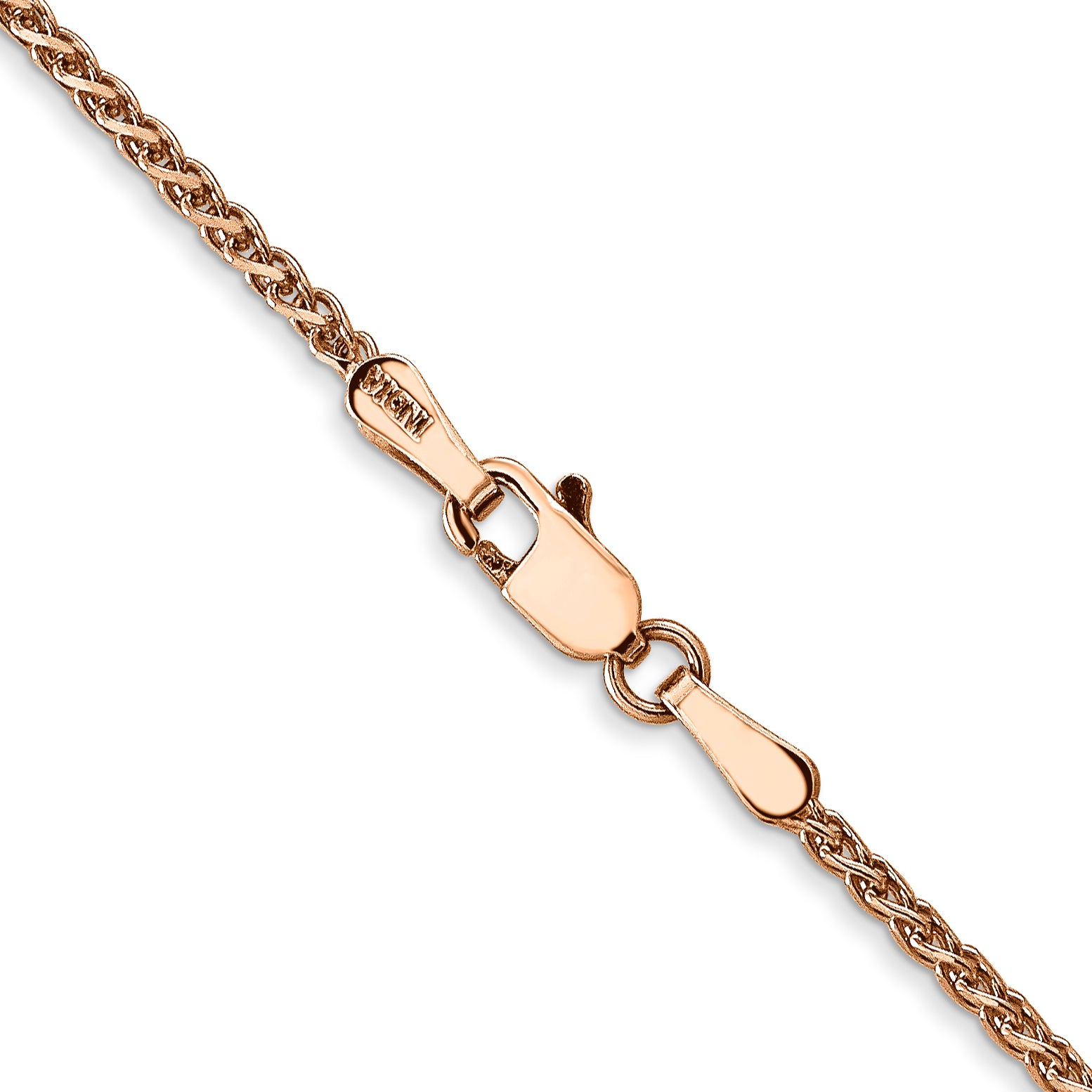 14k Rose Gold 1.7mm D/C Spiga Chain