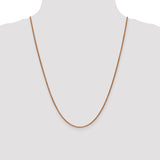 14k Rose Gold 1.7mm D/C Spiga Chain