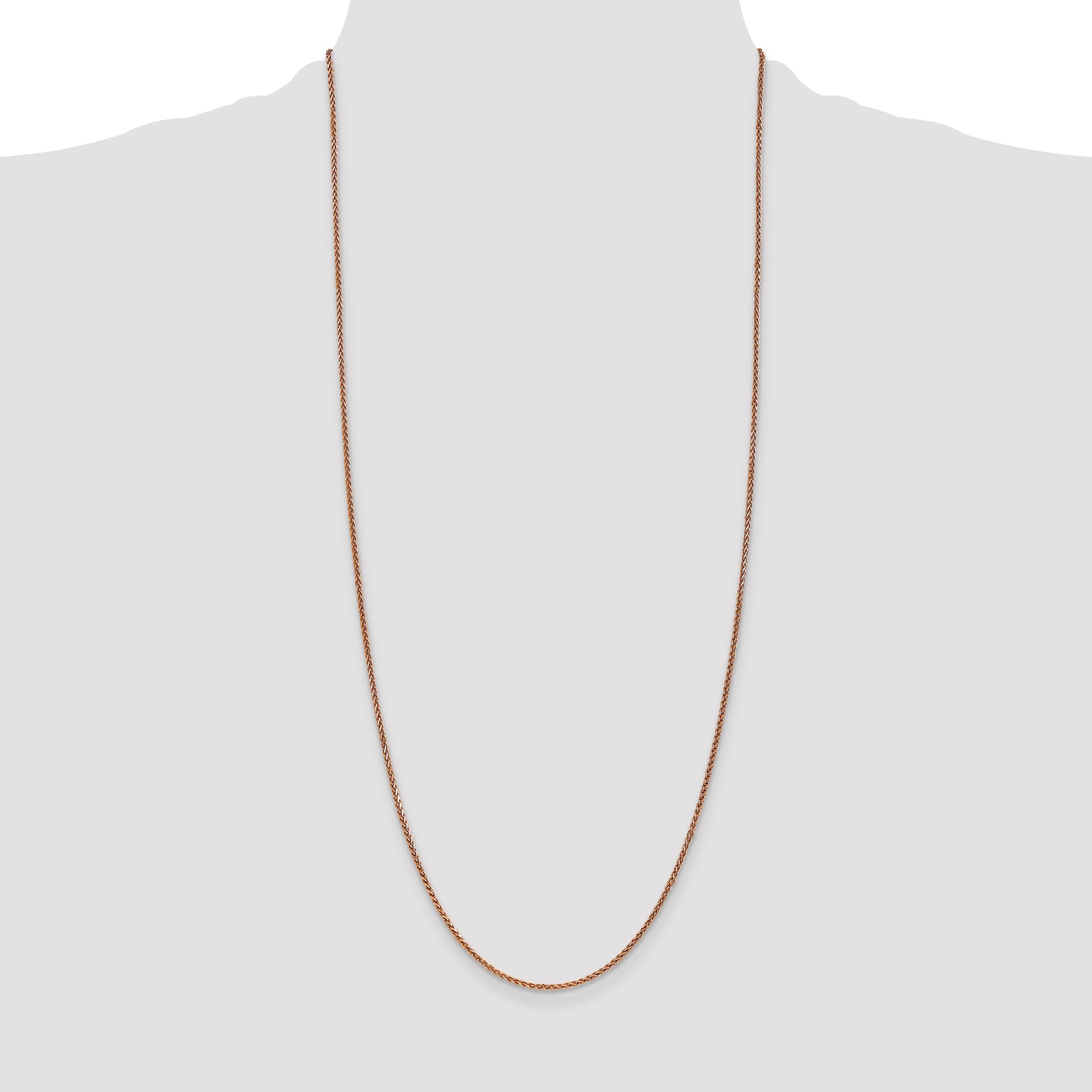 14k Rose Gold 1.7mm D/C Spiga Chain