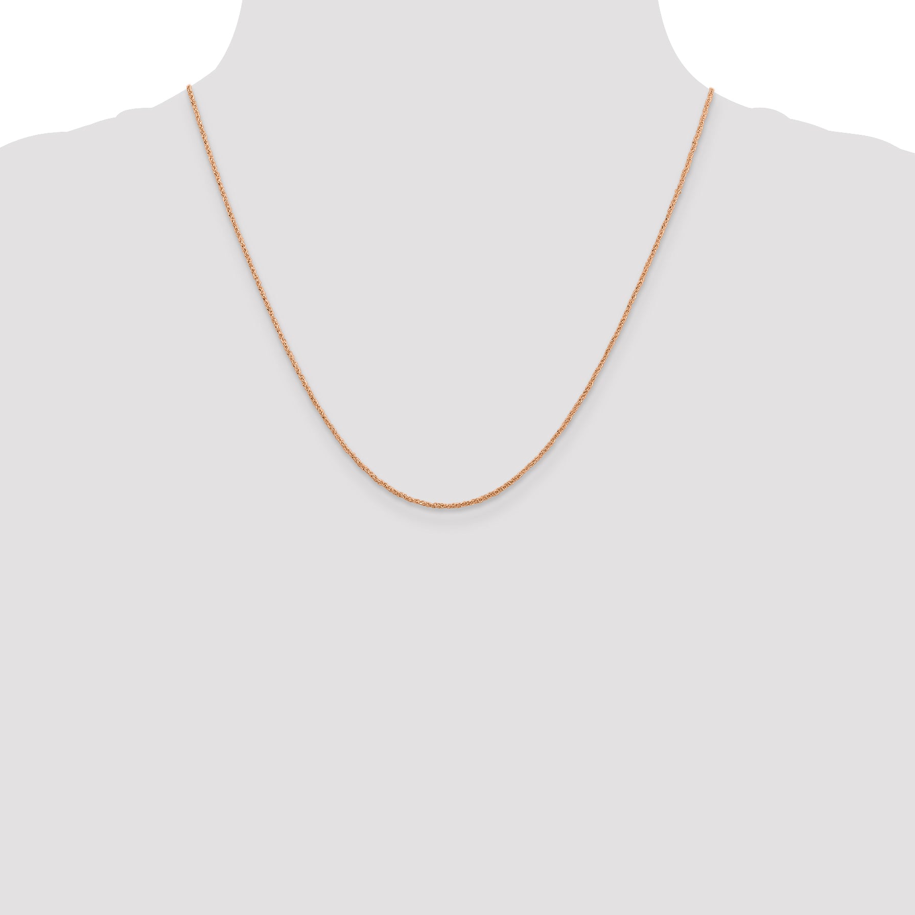 14K Rose Gold 1.1mm Ropa Chain