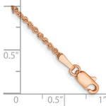 14K Rose Gold 1.7mm Ropa Chain Anklet