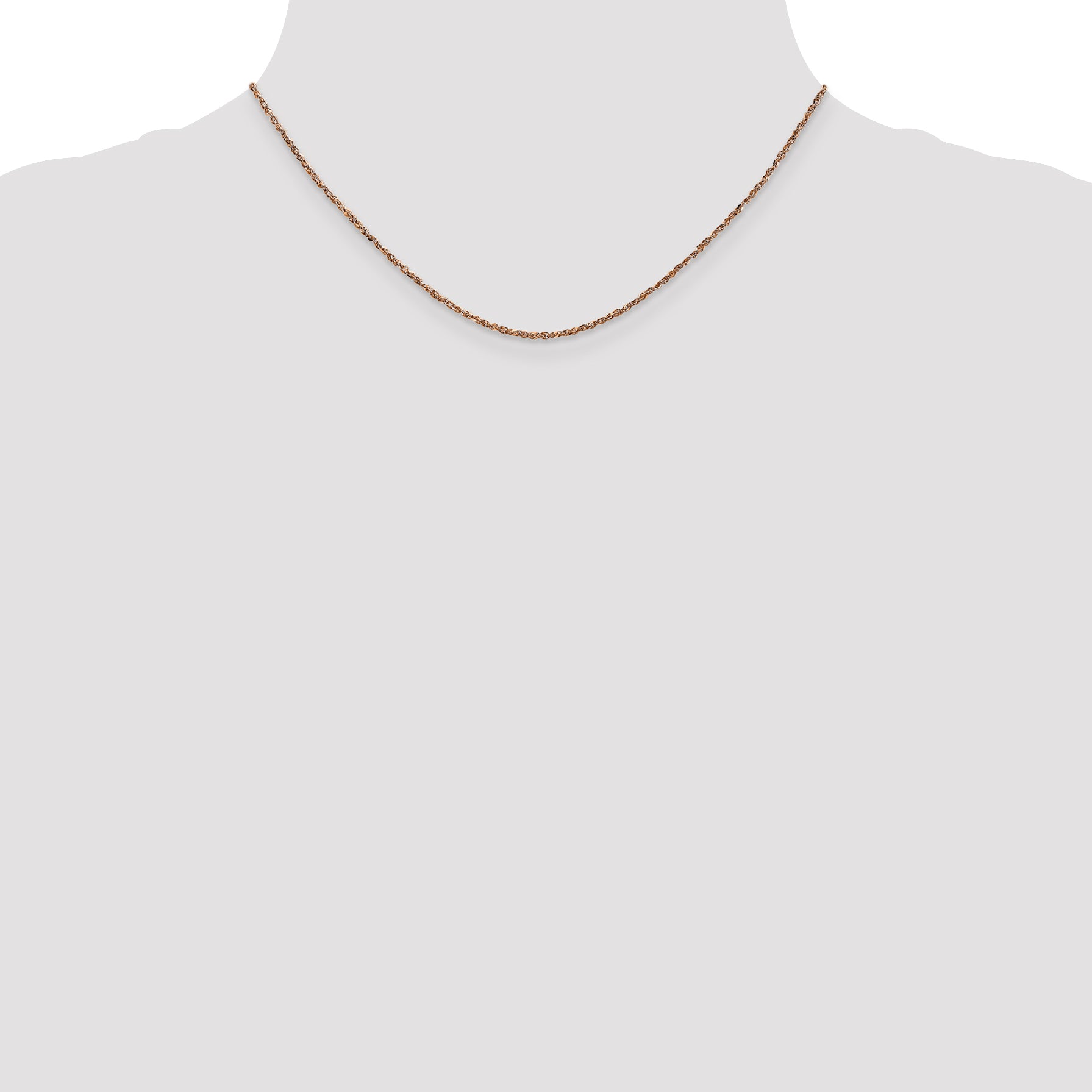 14K Rose Gold 1.7mm Ropa Chain