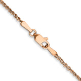 14K Rose Gold 1.7mm Ropa Chain