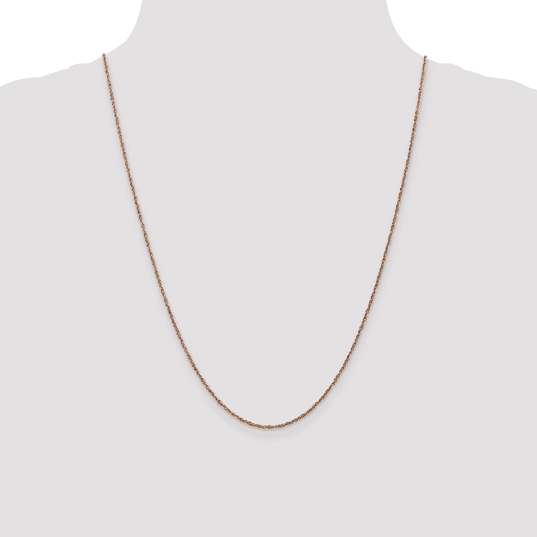 14K Rose Gold 1.7mm Ropa Chain
