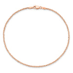 14K Rose Gold 1.7mm Ropa Chain Anklet