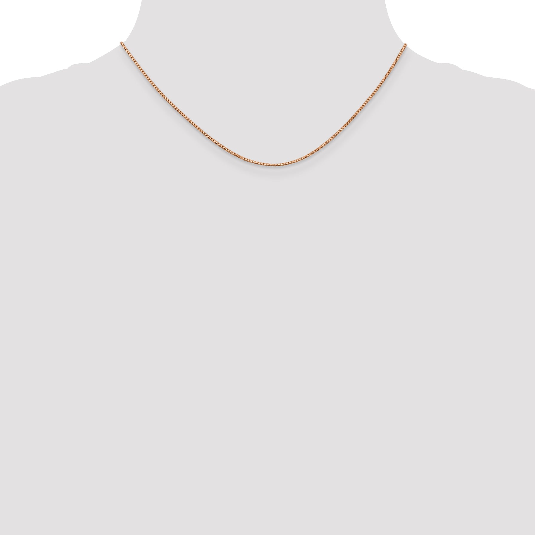 14k Rose Gold 1.0mm Box Chain