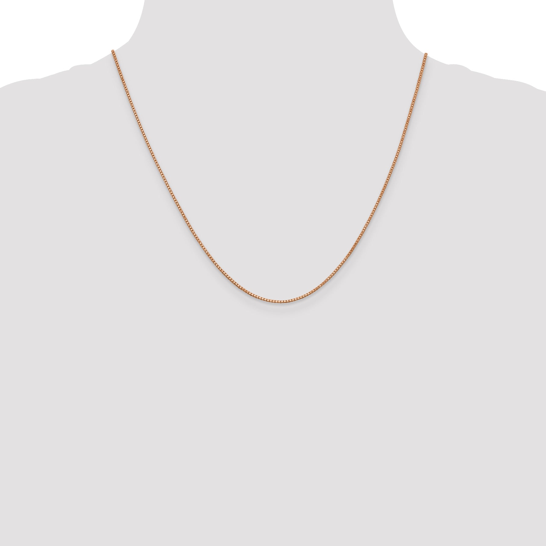 14k Rose Gold 1.0mm Box Chain