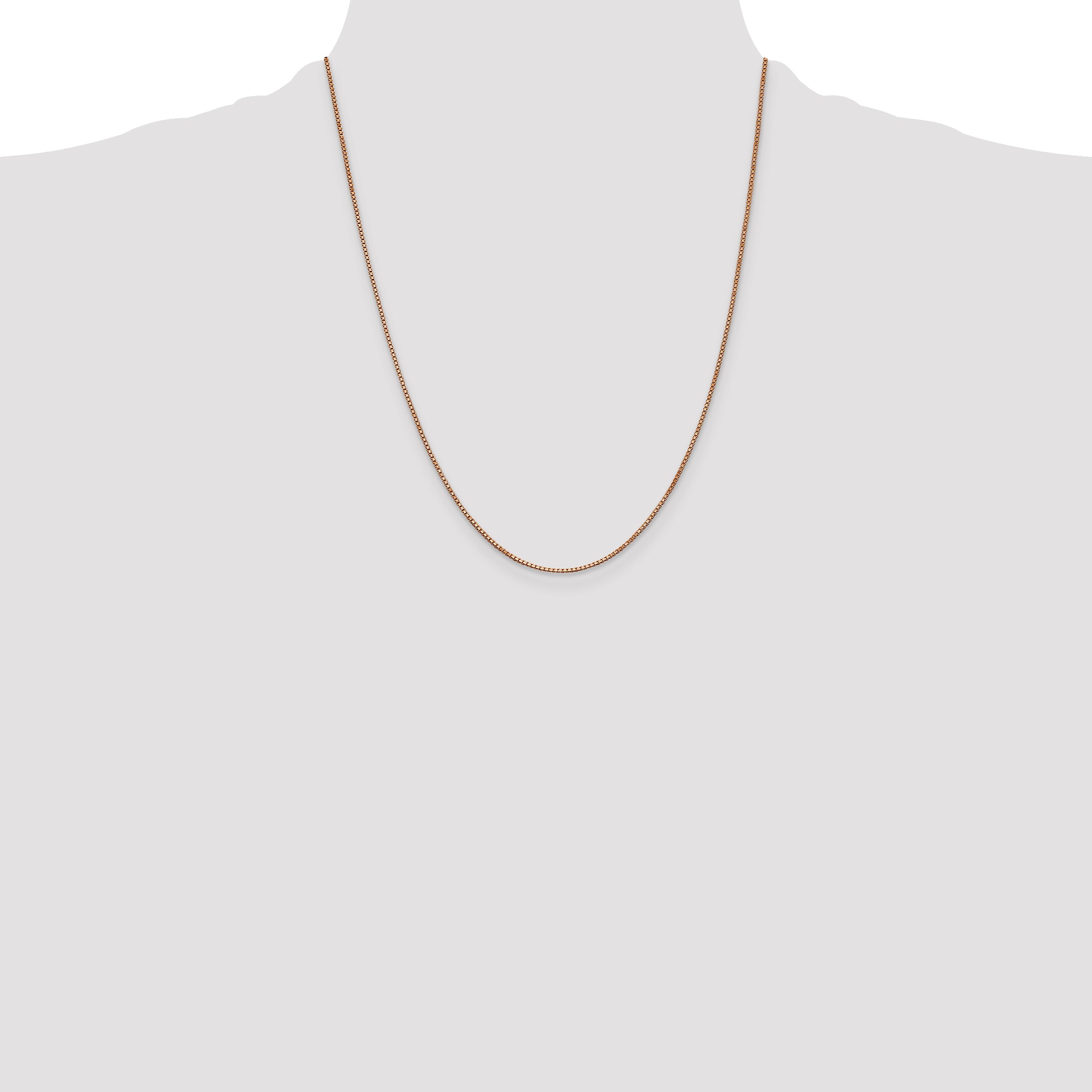14k Rose Gold 1.0mm Box Chain