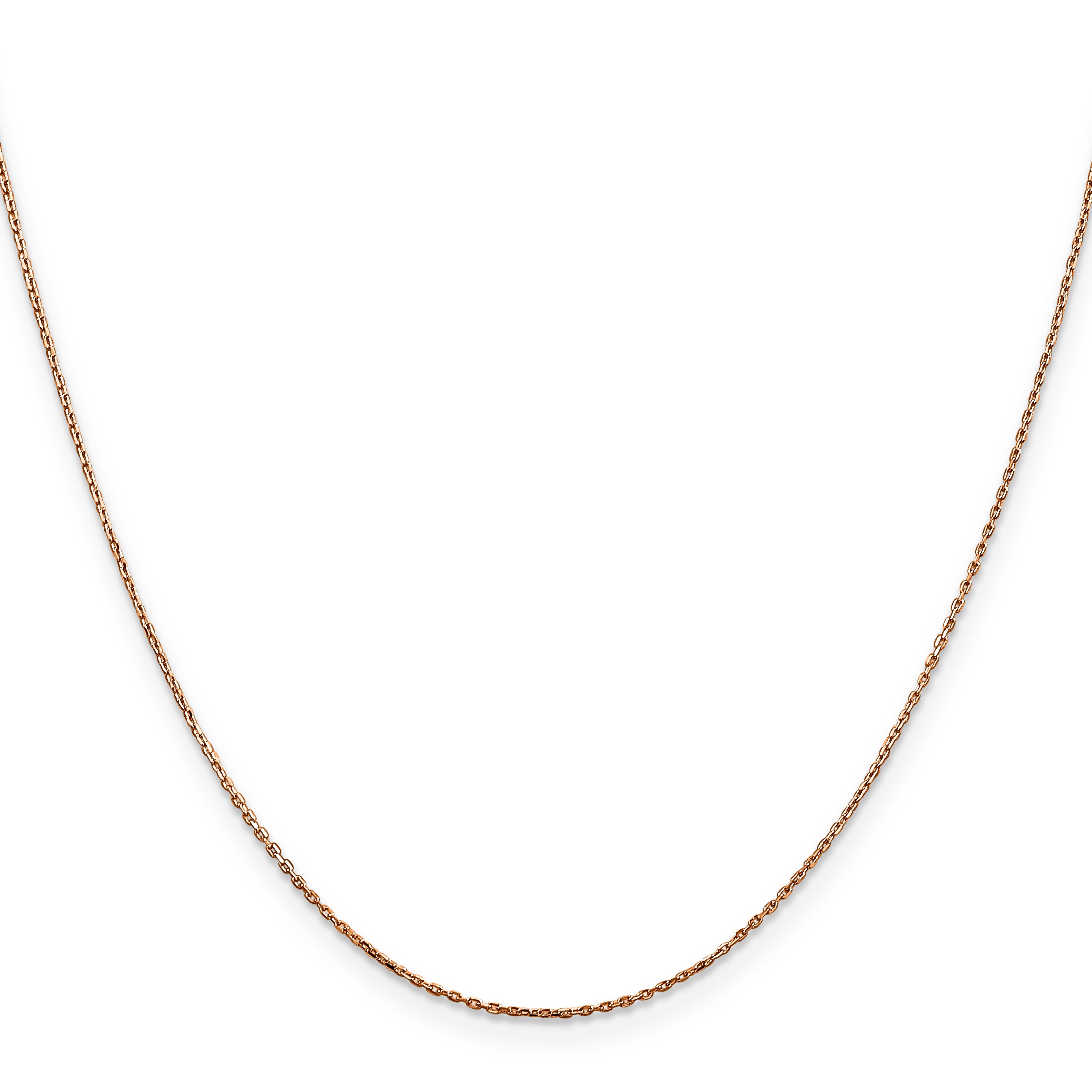 14k Rose Gold .8mm D/C Cable Chain