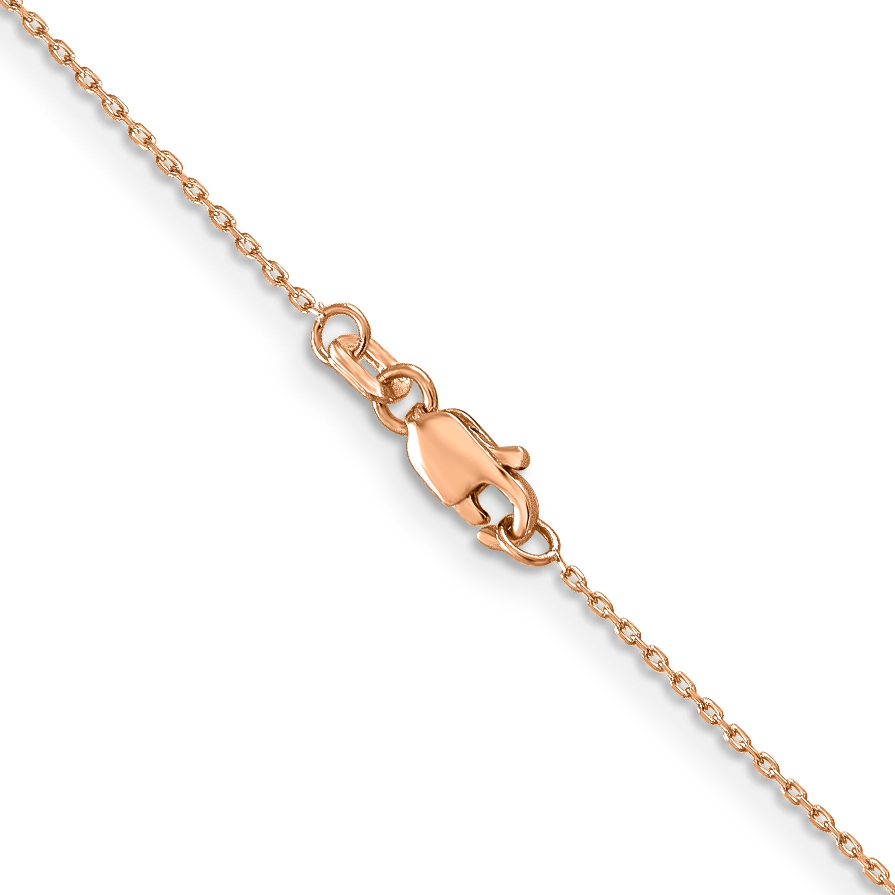 14k Rose Gold .8mm D/C Cable Chain