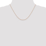 14k Rose Gold .8mm D/C Cable Chain