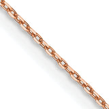 14k Rose Gold .8mm D/C Cable Chain