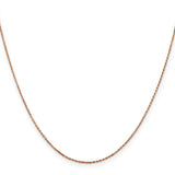 14k Rose Gold .8mm D/C Cable Chain